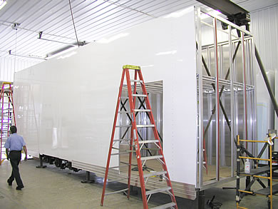 Closeup View of Trailer Exterior after Sheeting Application