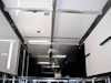 Kahne Racing T&E 53' Semi Sprint Trailer - Interior View - Upper Level Storage with Trolley System