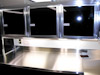Kahne Racing T&E 53' Semi Sprint Trailer - Interior View - Storage Cabinets Over Parts Washer